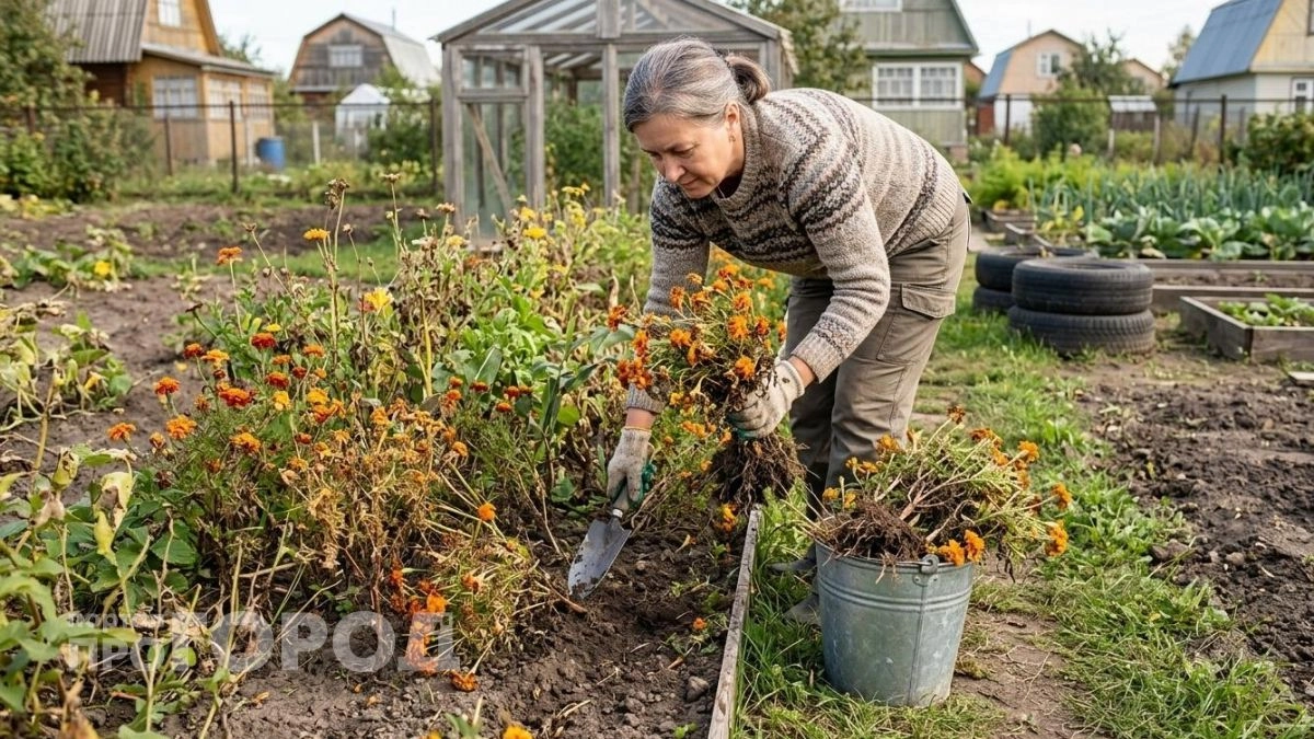 Вырываю бархатцы с грядок под корень: этот простой прием спас мой будущий урожай от гибели в этом сезоне