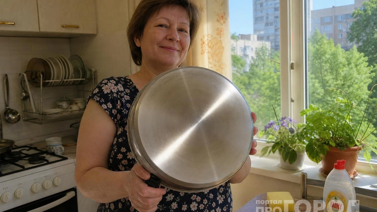Два пакетика заливаю кипятком, и сковородка краше новой: от жира и слоя нагара не остается даже следа