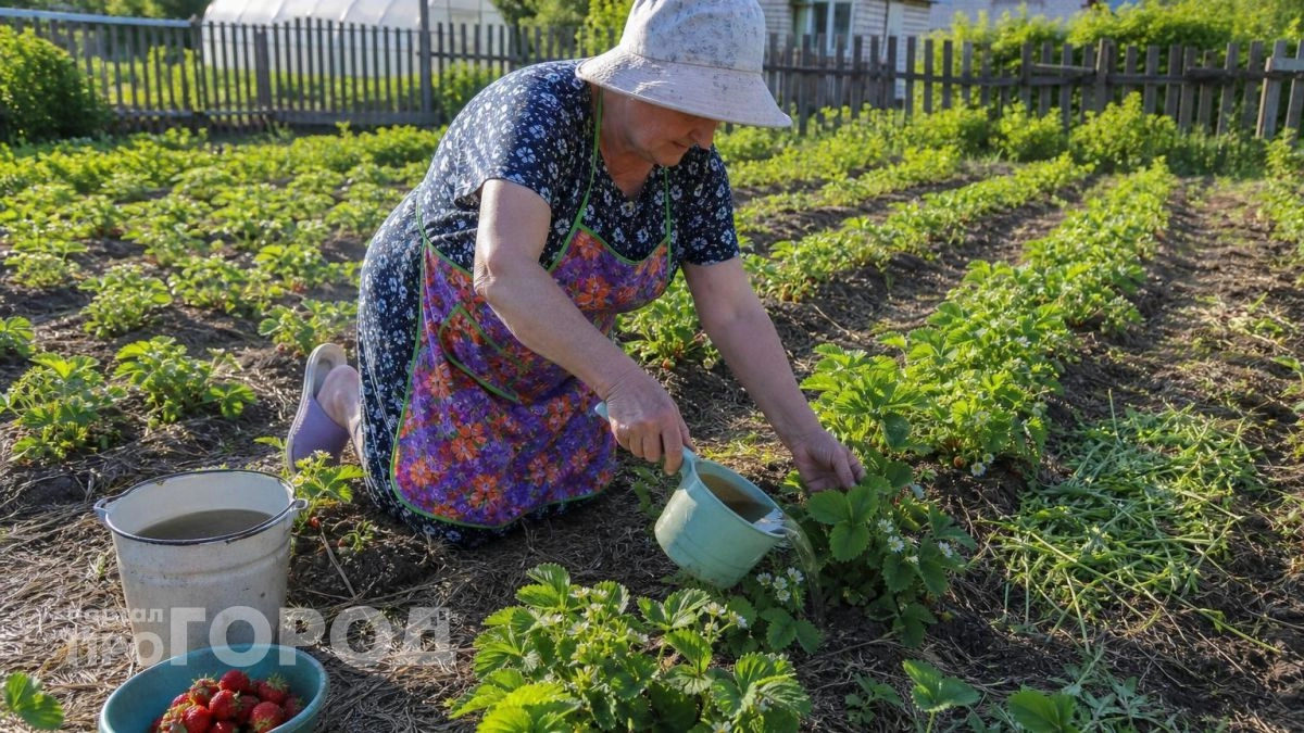 Всего один майский полив этой смесью: клубника будет усыпана крупными и сахарными ягодами вплоть до заморозков