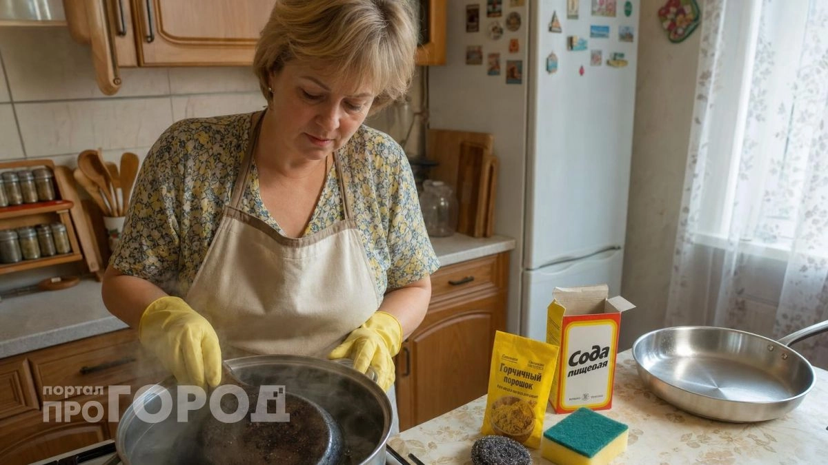 Отчистила сковородку от черного нагара за пару минут: делюсь простым методом без дорогой бытовой химии