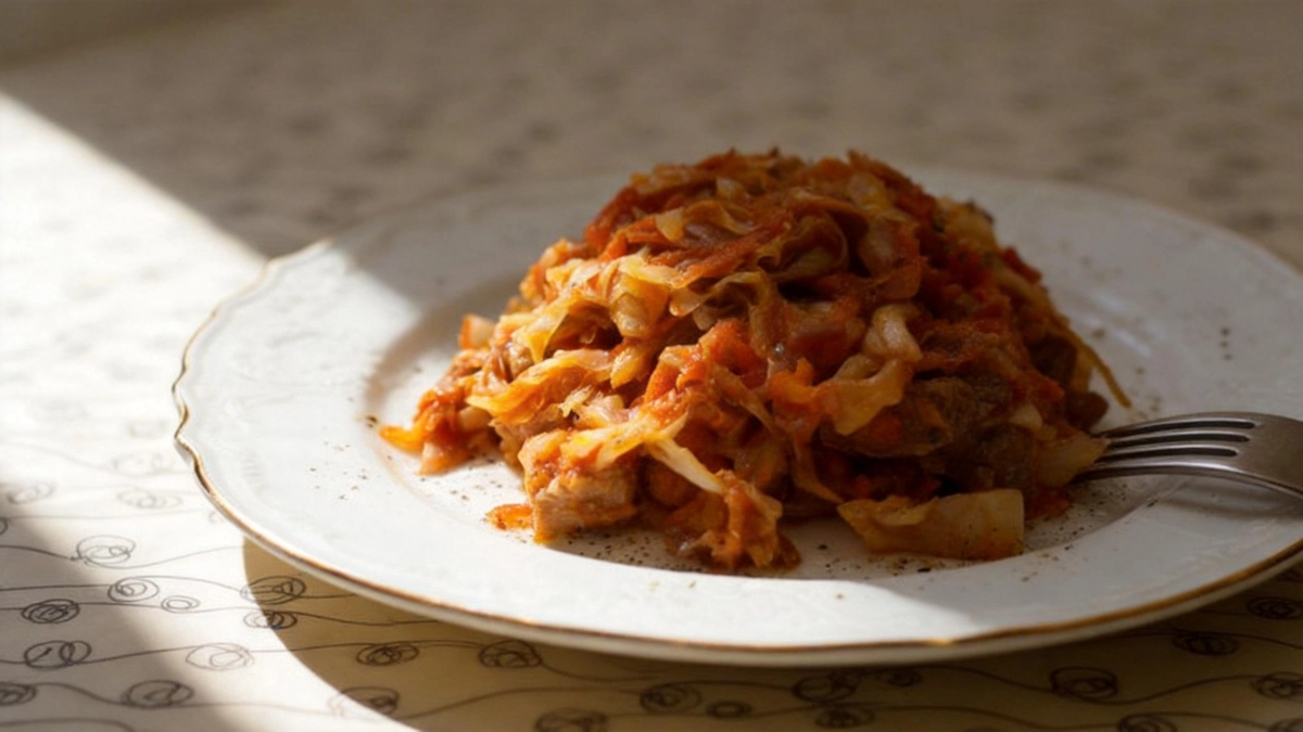 Тушеная капуста из садика прямо на вашем столе: пошаговый рецепт вкусного гарнира 
