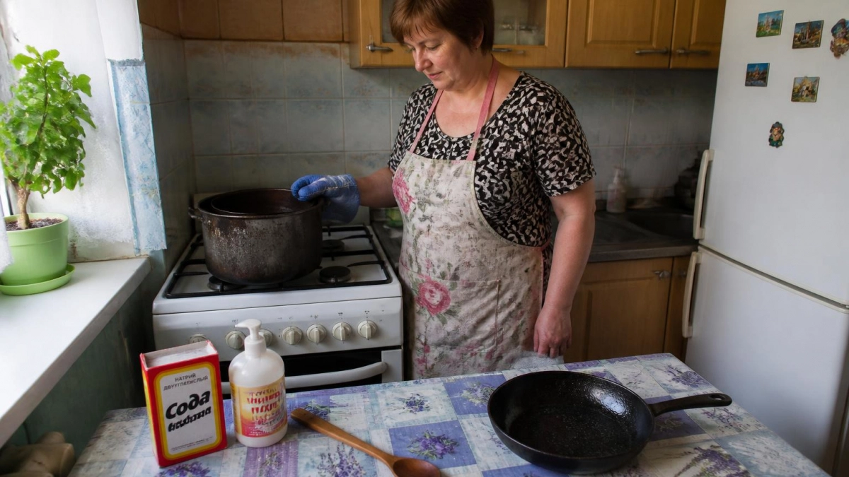 Черный нагар слезает пластами: как спасти безнадежно грязную сковороду за час без дорогой химии