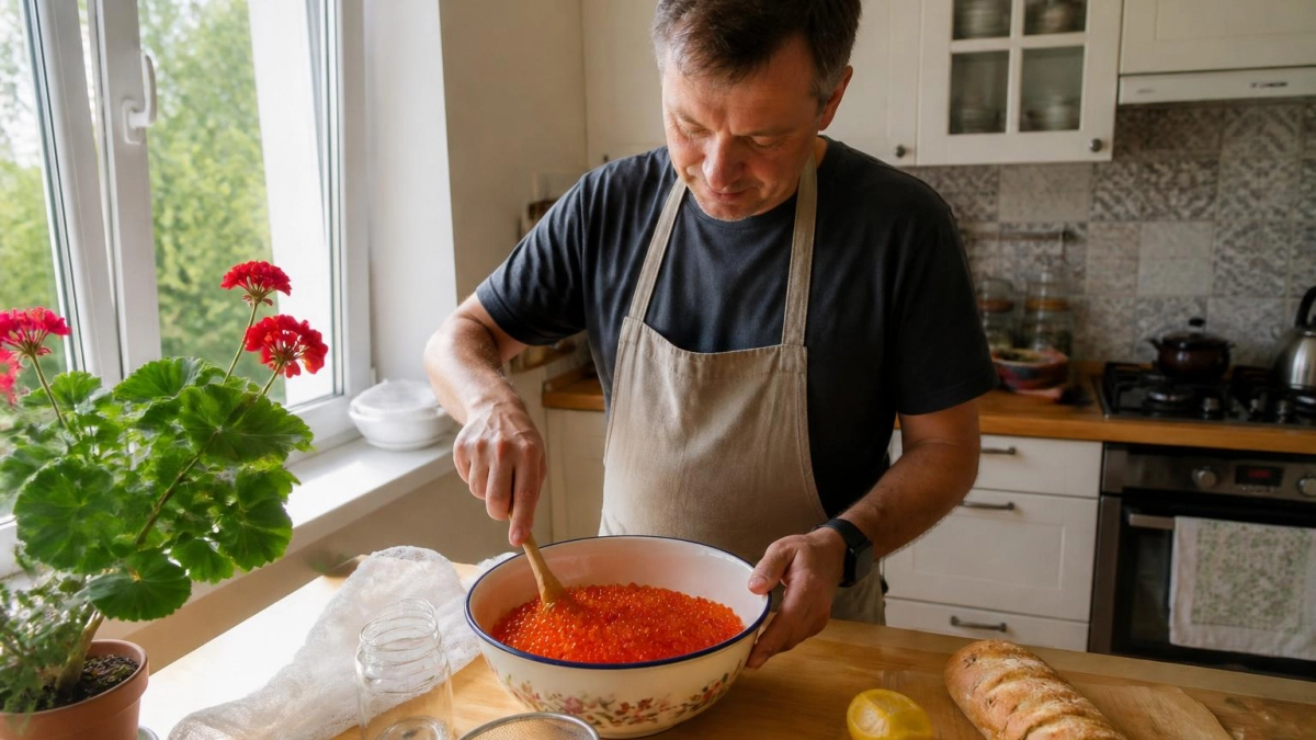 Икра как из ресторана за 5 минут - самый простой и вкусный способ засолки