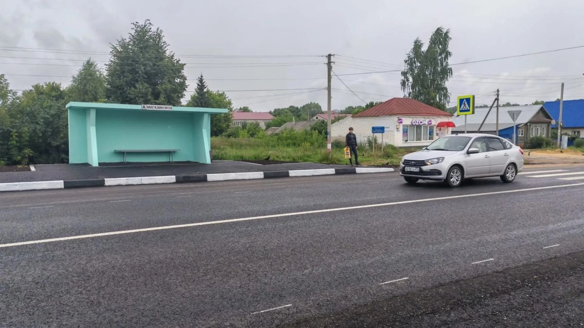 В Лукояновском округе завершили ремонт участка трассы Нижний Новгород — Саратов с 13 остановками