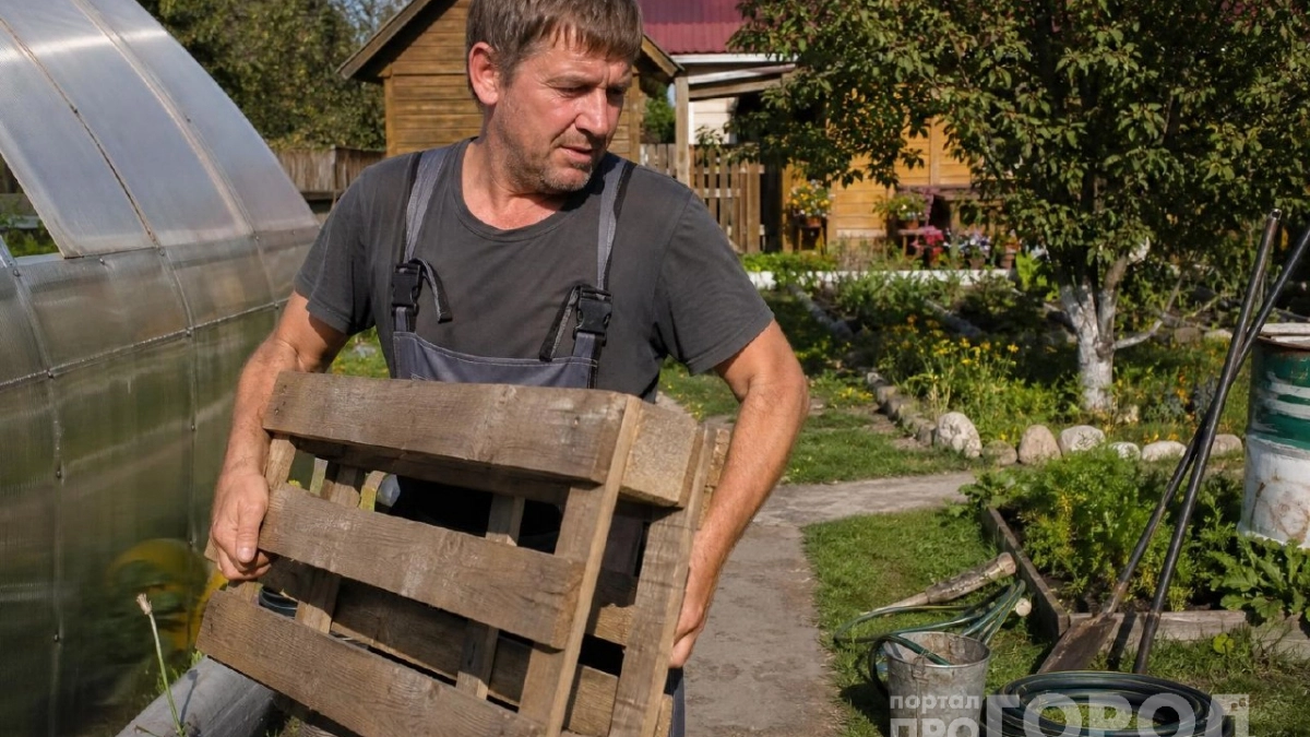 Пара деревянных паллет и банка лака: как собрать лаунж-зону на даче из того, что обычно везут на свалку