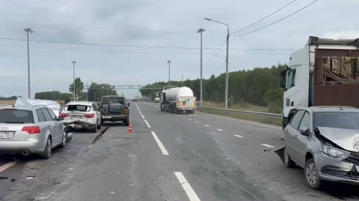 Массовая авария парализовала движение на трассе в Нижегородской области