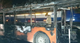 В Нижнем Новгороде посреди ночью сгорел последний рейс автобуса