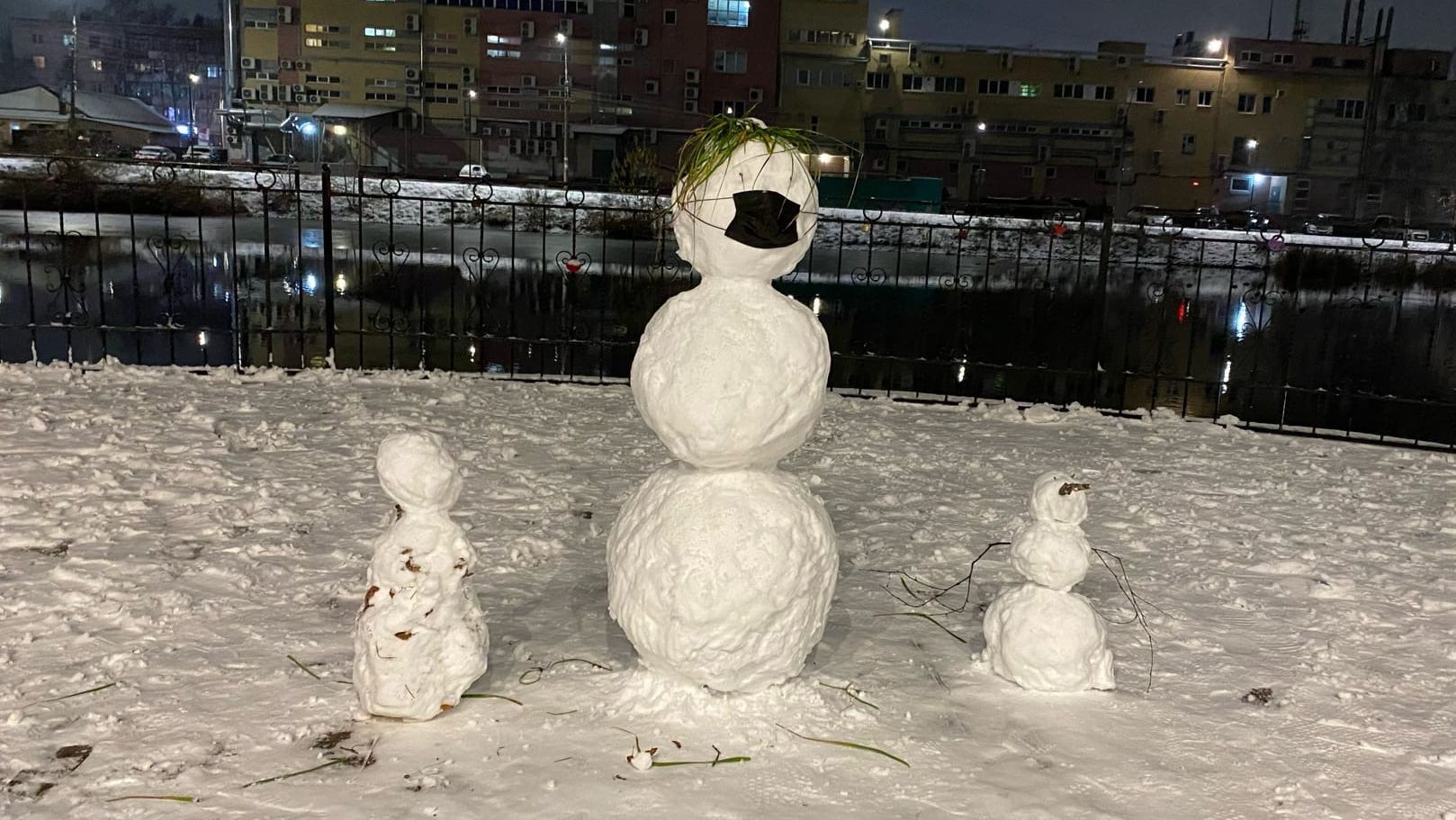Жители Нижегородской области массово выкладывают фотографии слепленных снеговиков 
