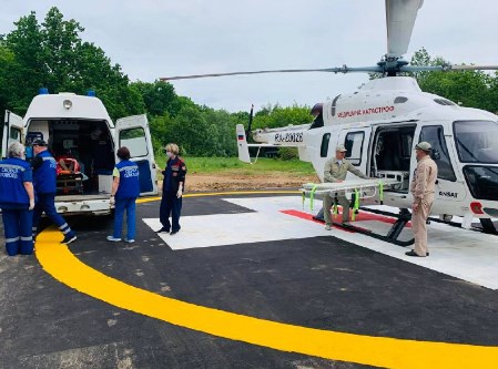 Пациента срочно эвакуировали на вертолете из больницы в Арзамасе