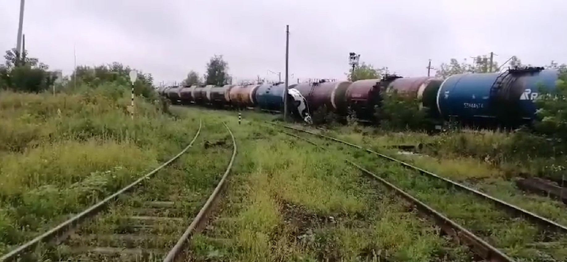 Автомобиль вылетел с трассы и врезался в поезд в Дзержинске