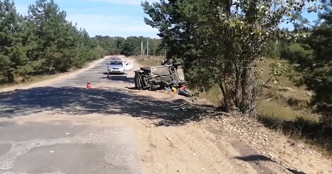 В Нижегородской области нетрезвый водитель опрокинул свой автомобиль в кювет