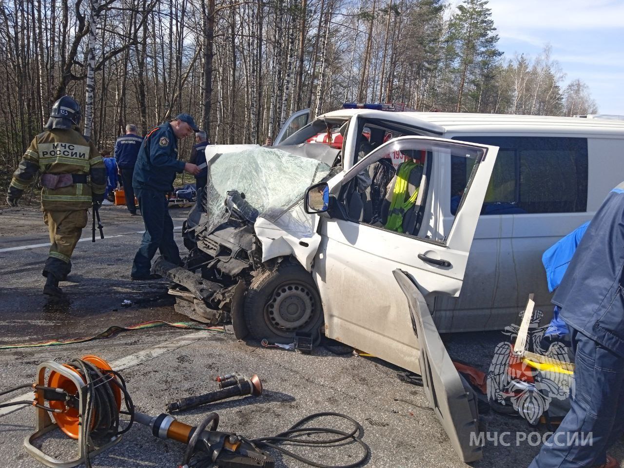 На трассе в Нижегородской области столкнулись четыре машины