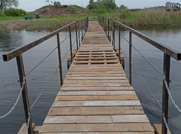 В Нижегородской области вместо рухнувшего моста появилась переправа