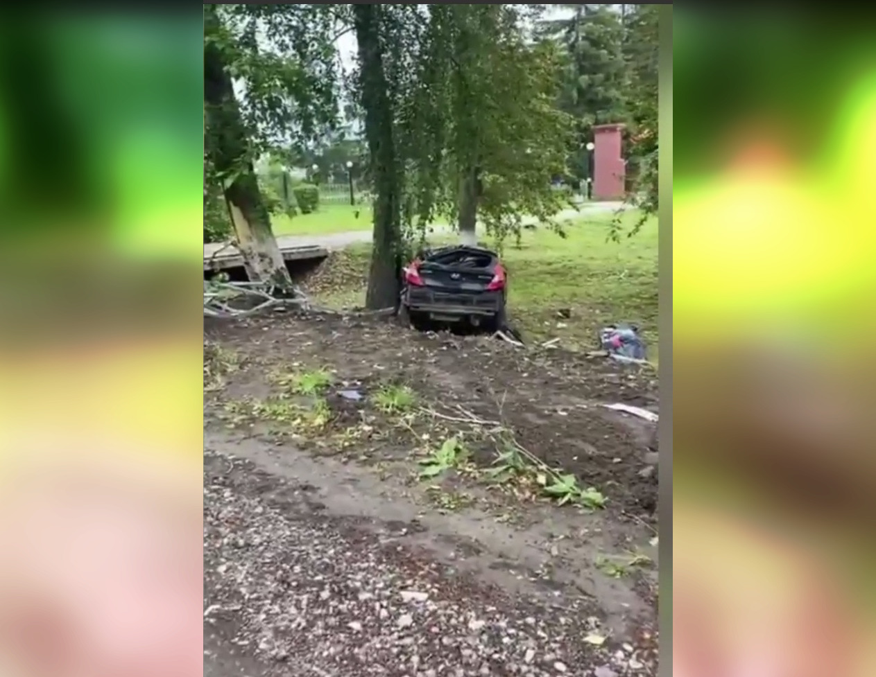 Пьяный водитель подбил автомобиль и вылетел с дороги в Лысково