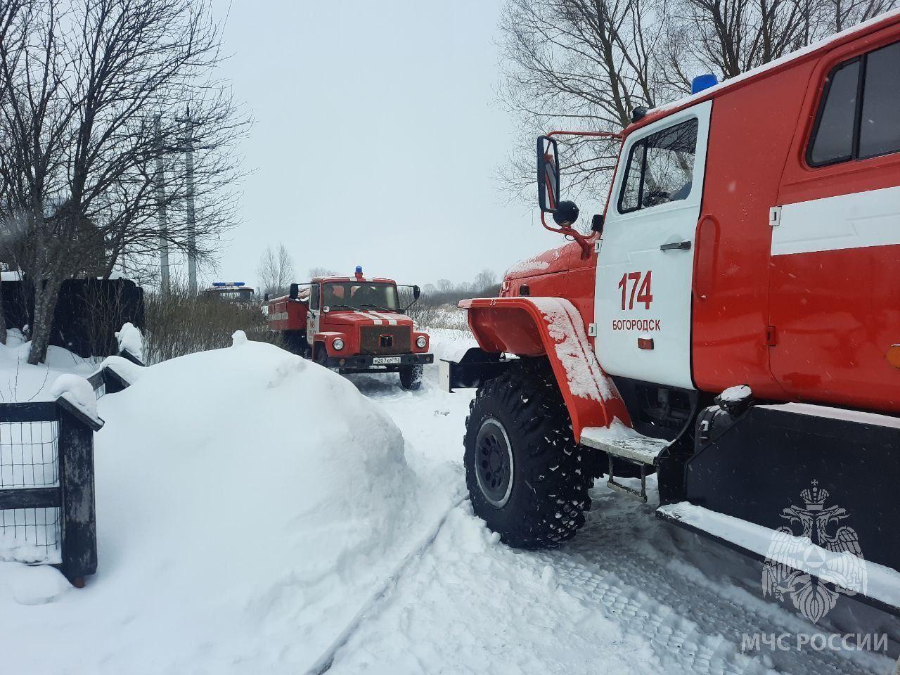 На месте пожара в Богородском районе нашли тело женщины