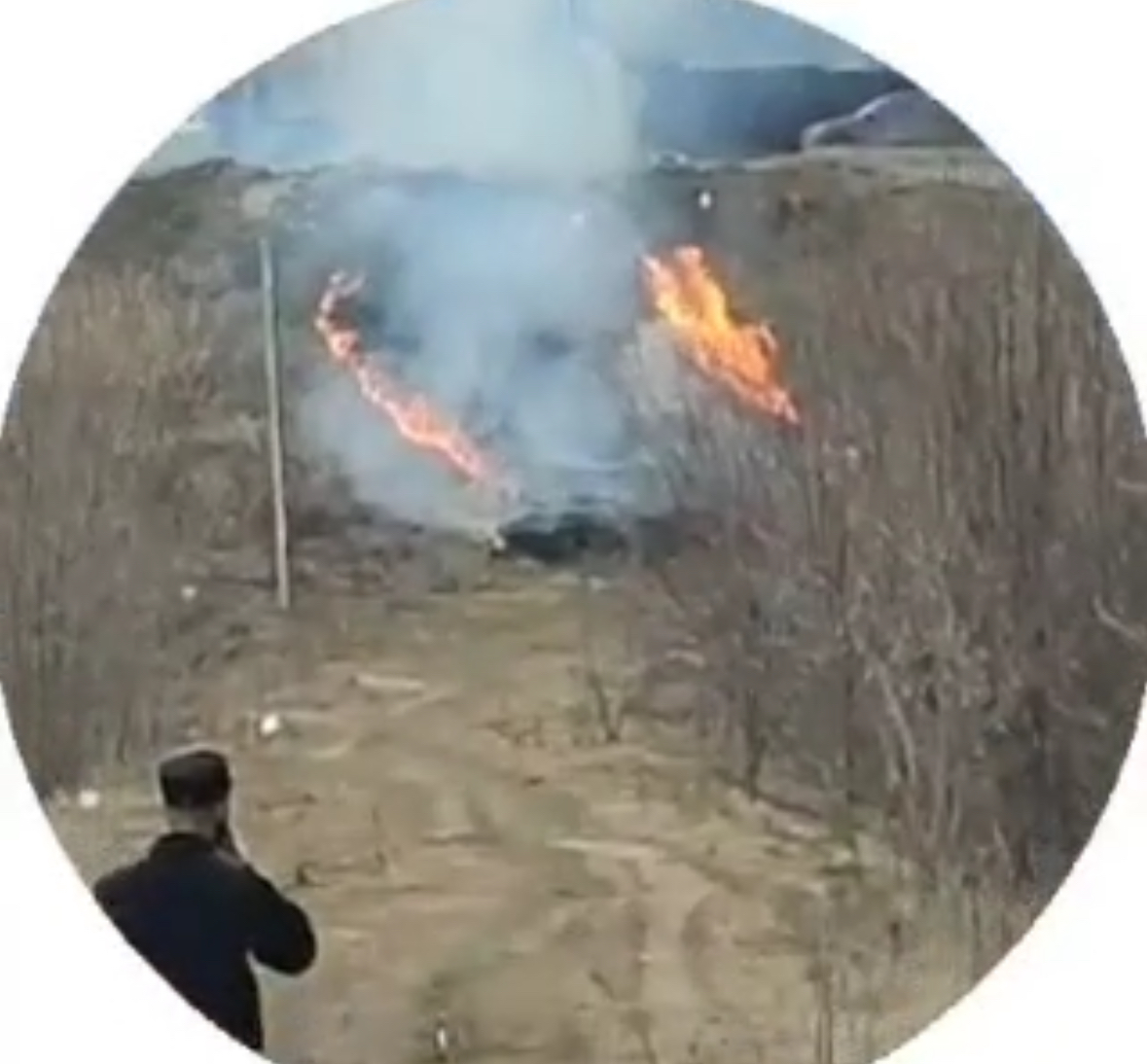 Вспышка пламени: в Нижегородской области загорелось поле