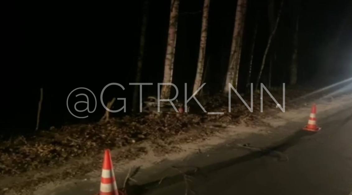 Ночная авария в Навашинском районе: подросток-водитель врезался в дерево