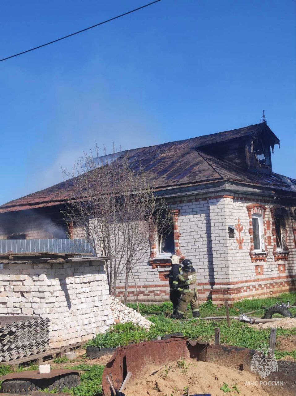 Трагедия в Лысковском районе: пожар в доме на 100 квадратов унес жизнь мужчины