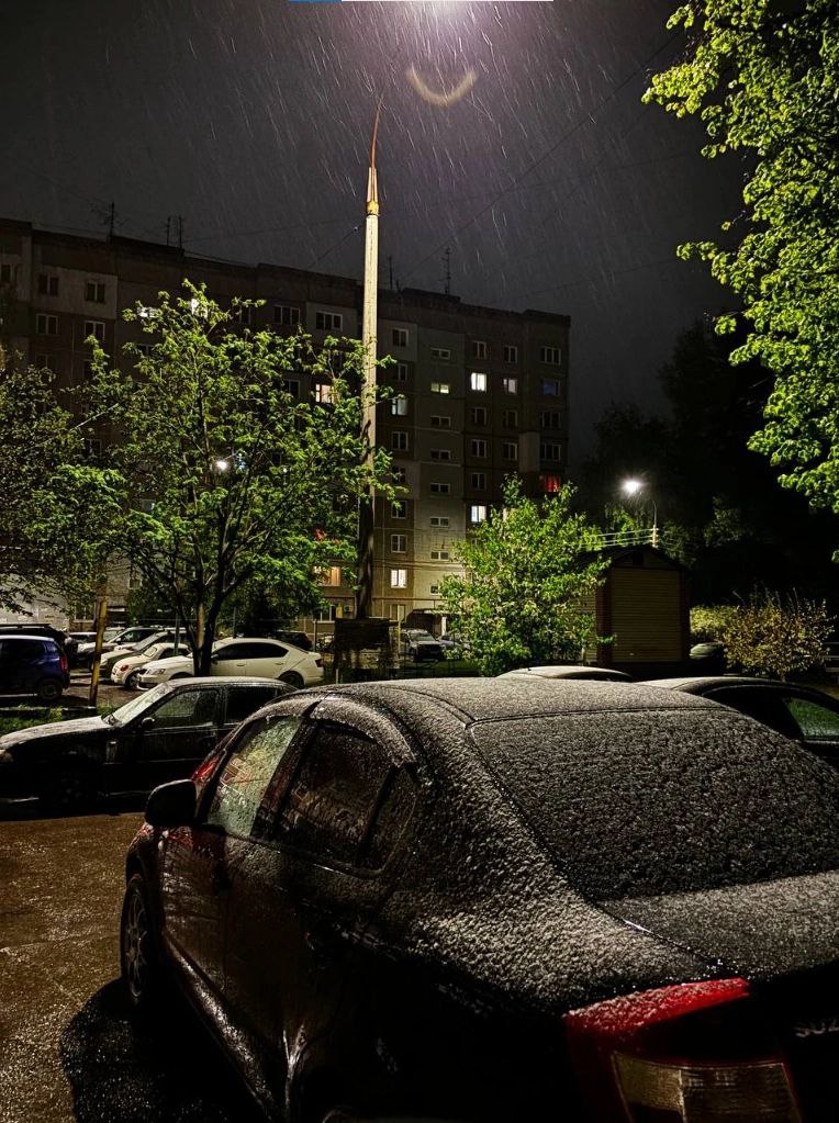 На Нижегородскую область обрушился майский снег
