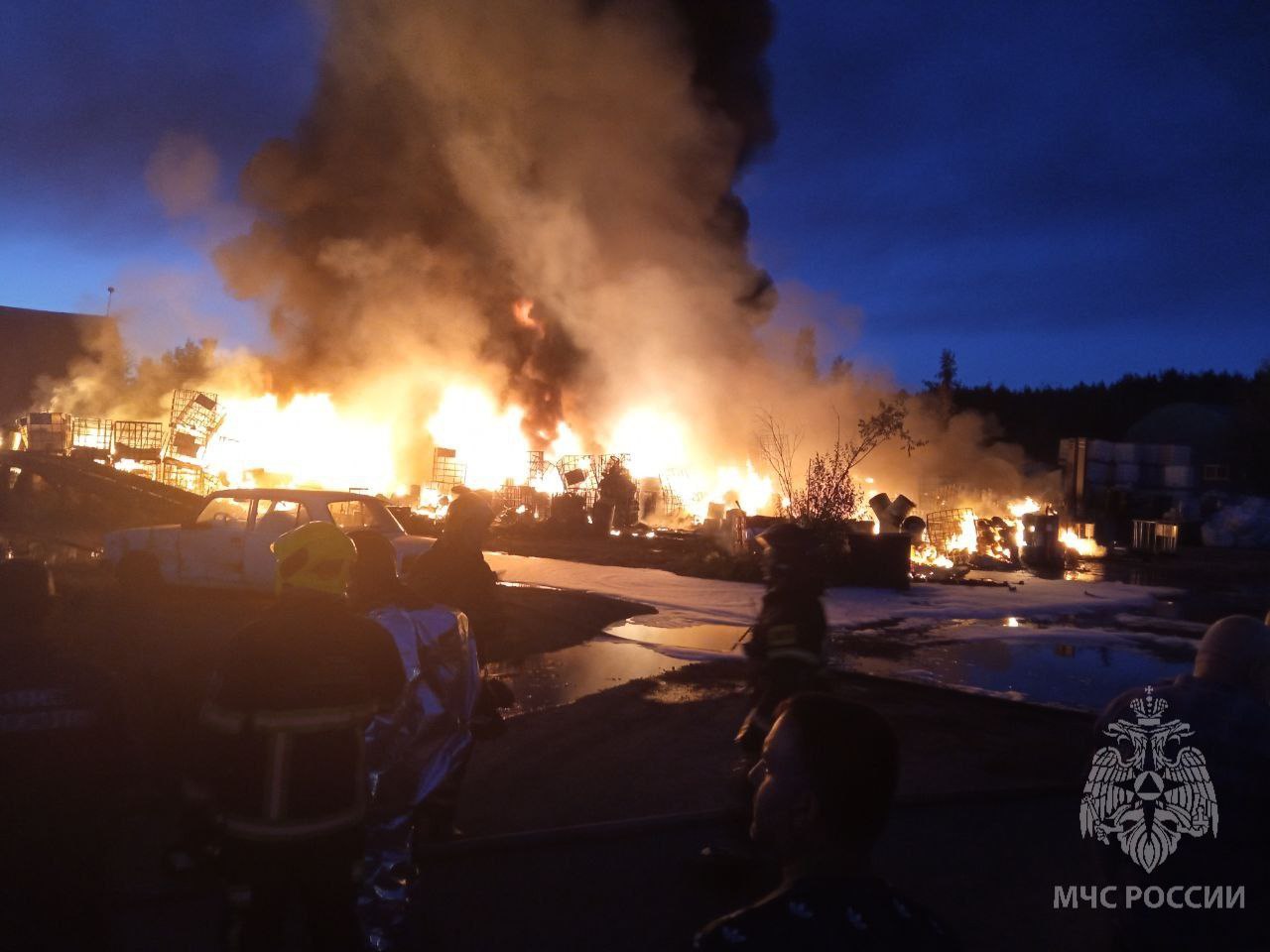 Площадка по утилизации отходов загорелась в Нижнем Новгороде