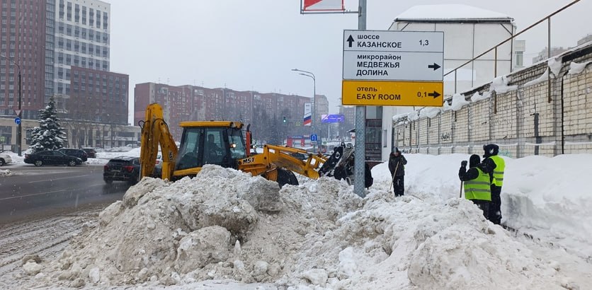 После декабрьских снегопадов с улиц Нижнего Новгорода вывезли 70 тысяч кубометров снега