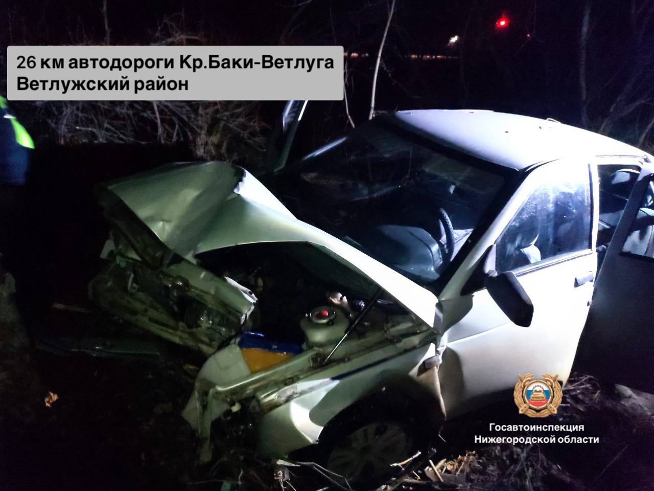 В Варнавинском районе произошла смертельная авария: отечественная легковушка влетела в дерево