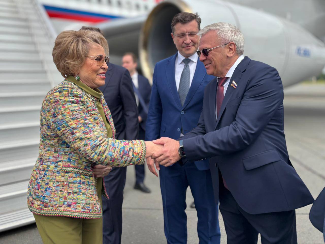 Валентина Матвиенко и Наталья Кочанова прибыли на Форум регионов в Нижний Новгород