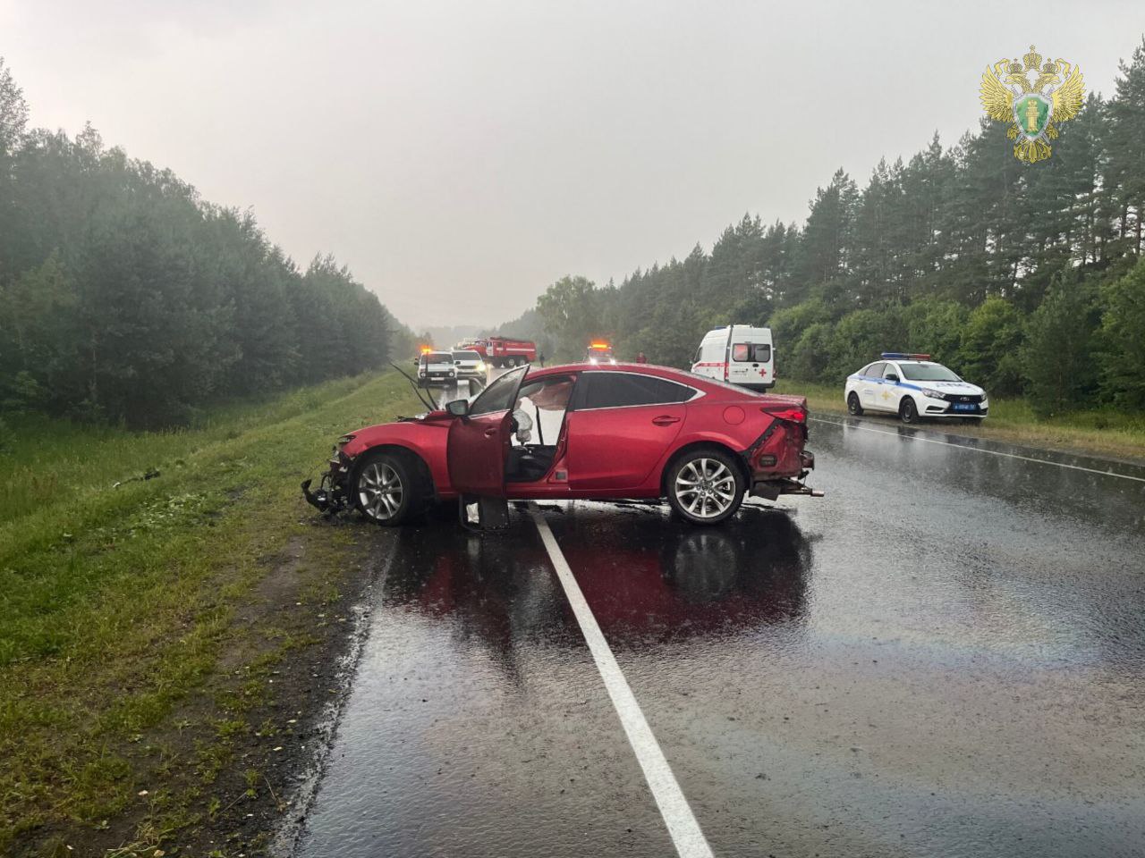 26-летний водитель Mazda выехал навстречку в Большемурашкинском районе и оборвал 4 жизни