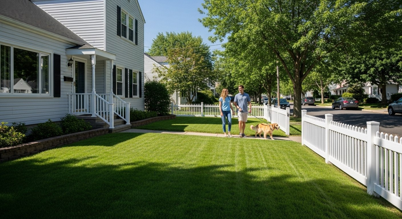 Почему в США нет ограждений, а в домах ставят входные стеклянные двери: а у нас же возводят крепости 